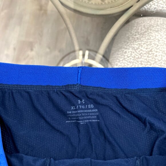 Under Armour Mens XL Boxerjock Boxer Briefs Soft & Stretchy Blue & Navy Performa - Picture 3 of 6